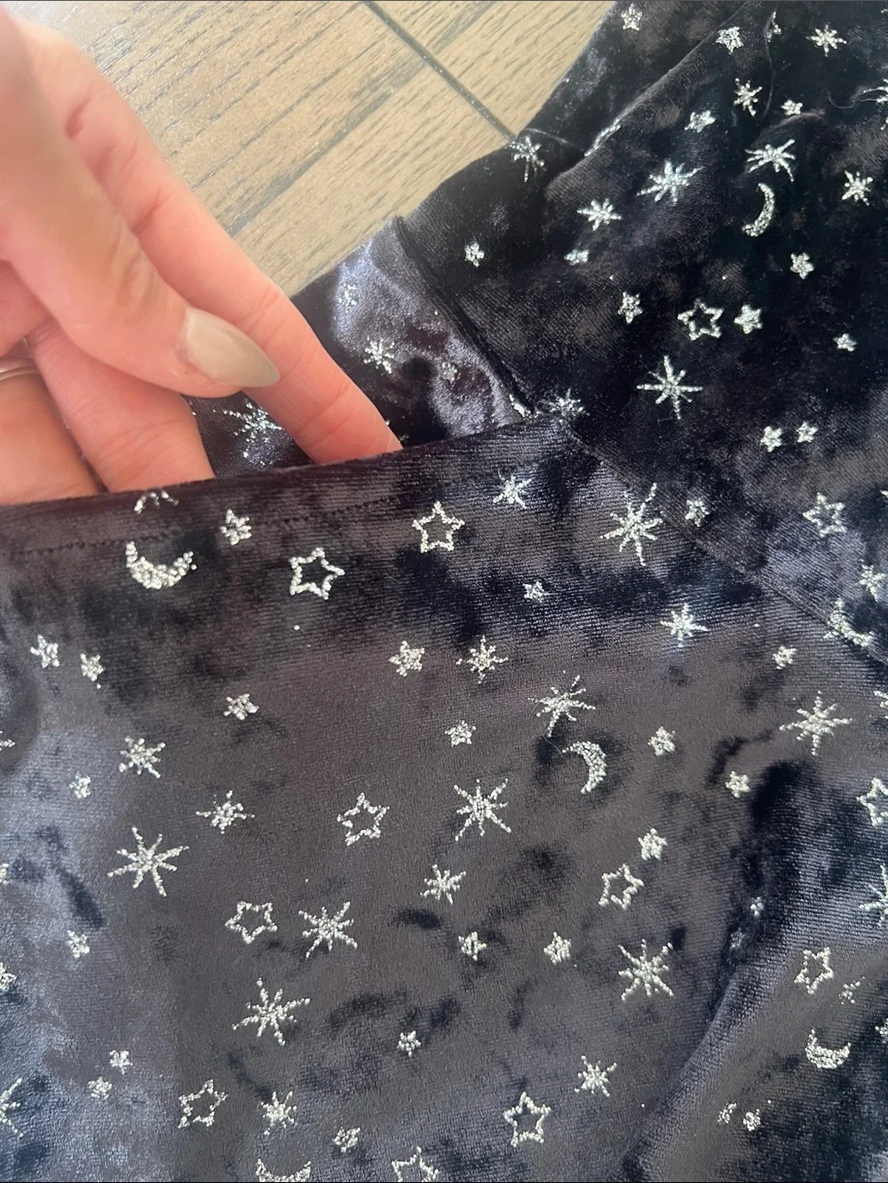 Justice Black Velvet Star & Moon Halter Girls Dress